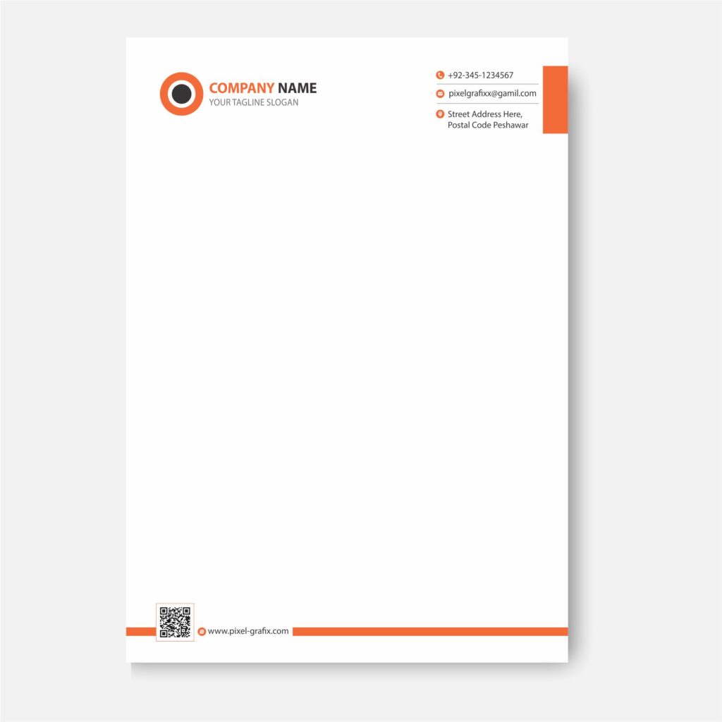 Download Free New Letter Head Design CDR Template Design with source files CorelDraw & Illustrator files (.cdr/.ai/.cmx/.eps) from pixllo.com