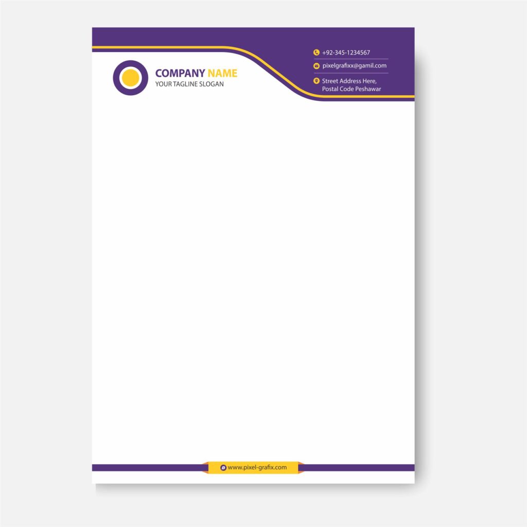 Download Free Letter Head Design CDR Template Design with source files CorelDraw & Illustrator files (.cdr/.ai/.cmx/.eps) from pixllo.com