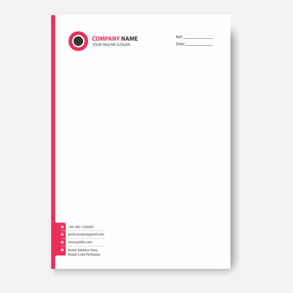Download Free Corporate Letter Head CDR Template Design with source files CorelDraw & Illustrator files (.cdr/.ai/.cmx/.eps) from pixllo.com