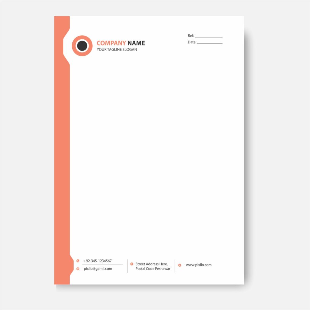 Download Free Classic Letter Head CDR Template Design with source files CorelDraw & Illustrator files (.cdr/.ai/.cmx/.eps) from pixllo.com