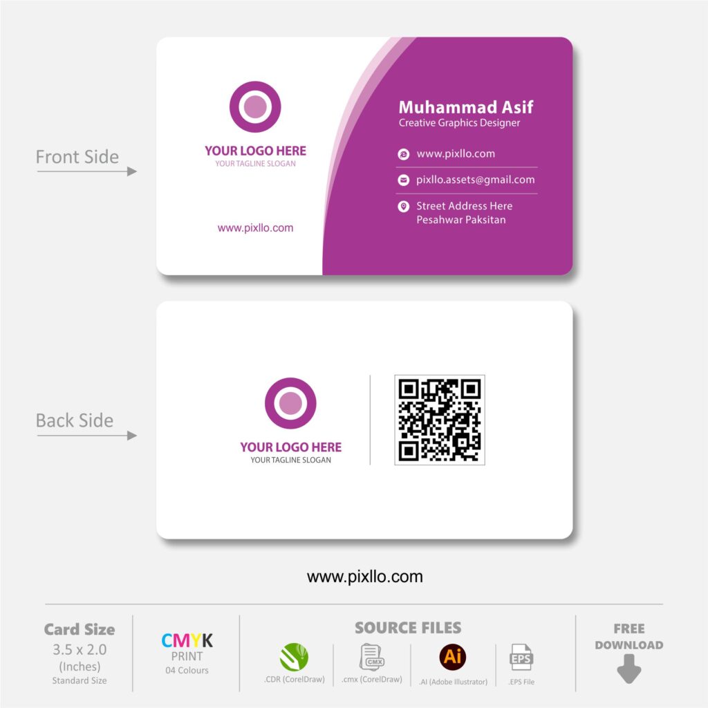 Download the New Business Card Template with source files CorelDraw & Illustrator files (.cdr/.ai/.cmx/.eps) from pixllo.com