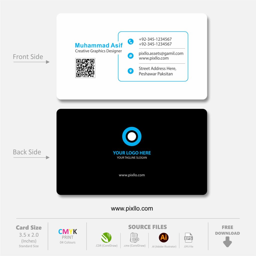 Download the Multipurpose Business Card Template with source files CorelDraw & Illustrator files (.cdr/.ai/.cmx/.eps) from pixllo.com