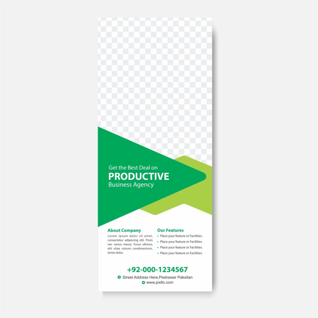 Download the Productive Standee Banner Template with source files CorelDraw & Illustrator files (.cdr/.ai/.cmx/.eps) from pixllo.com