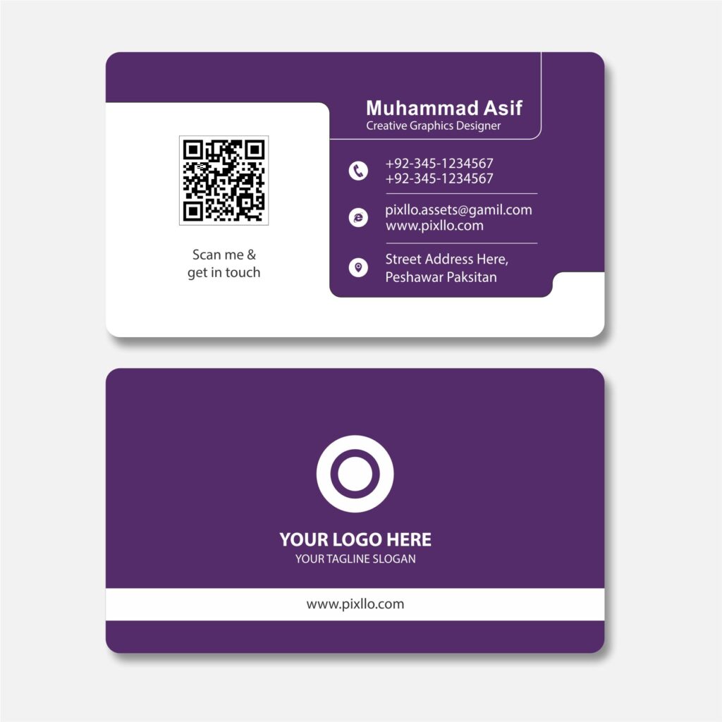 Download the Purple Business Card Template with source files CorelDraw & Illustrator files (.cdr/.ai/.cmx/.eps) from pixllo.com