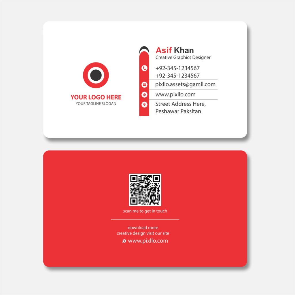 Download the Red Business Card Template with source files CorelDraw & Illustrator files (.cdr/.ai/.cmx/.eps) from pixllo.com