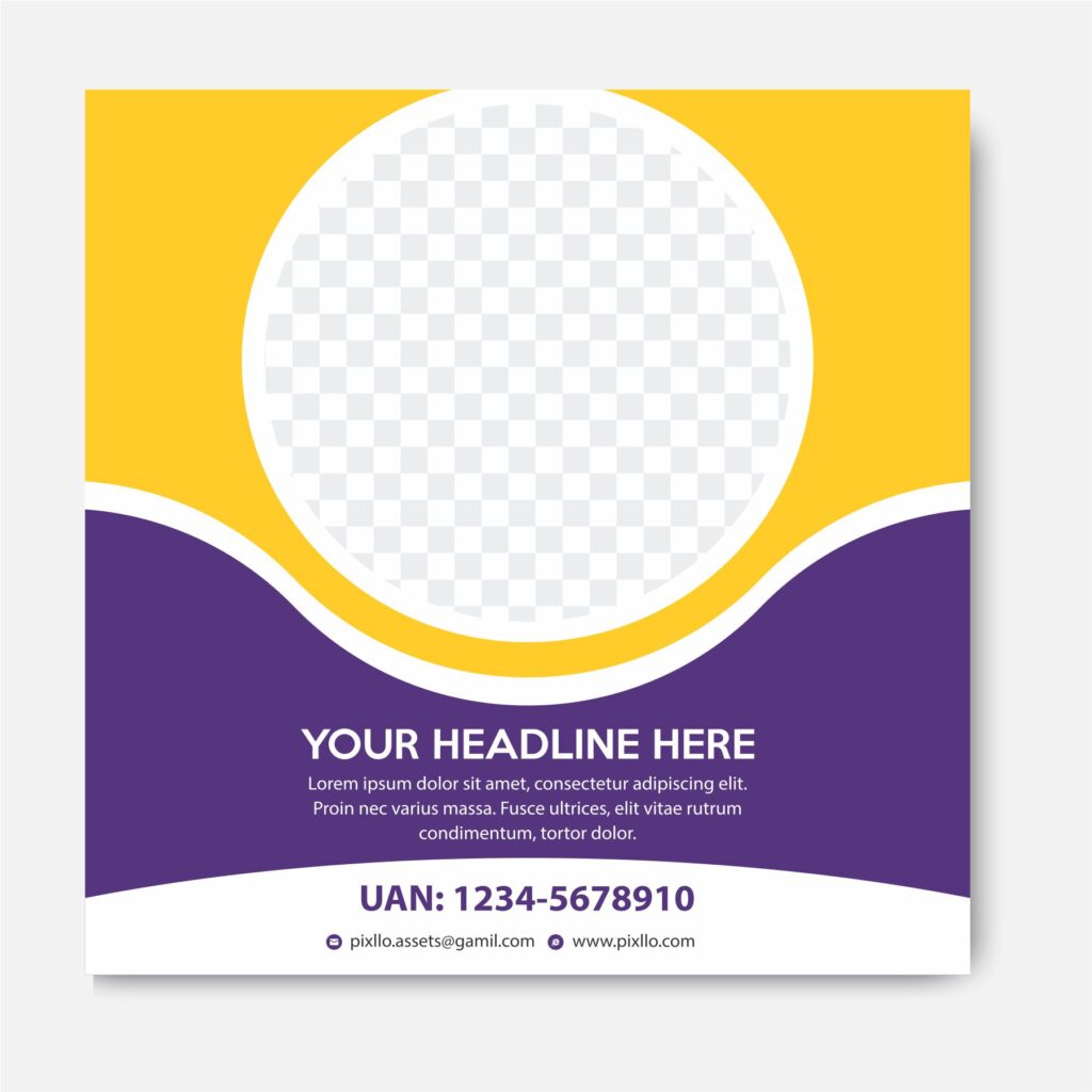 Download the Social Media Post Template with source files CorelDraw & Illustrator files (.cdr/.ai/.cmx/.eps) from pixllo.com