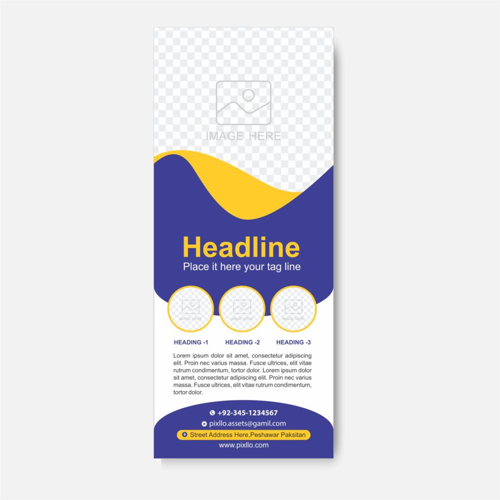 Download the Standee Banner Template with source files CorelDraw & Illustrator files (.cdr/.ai/.cmx/.eps) from pixllo.com