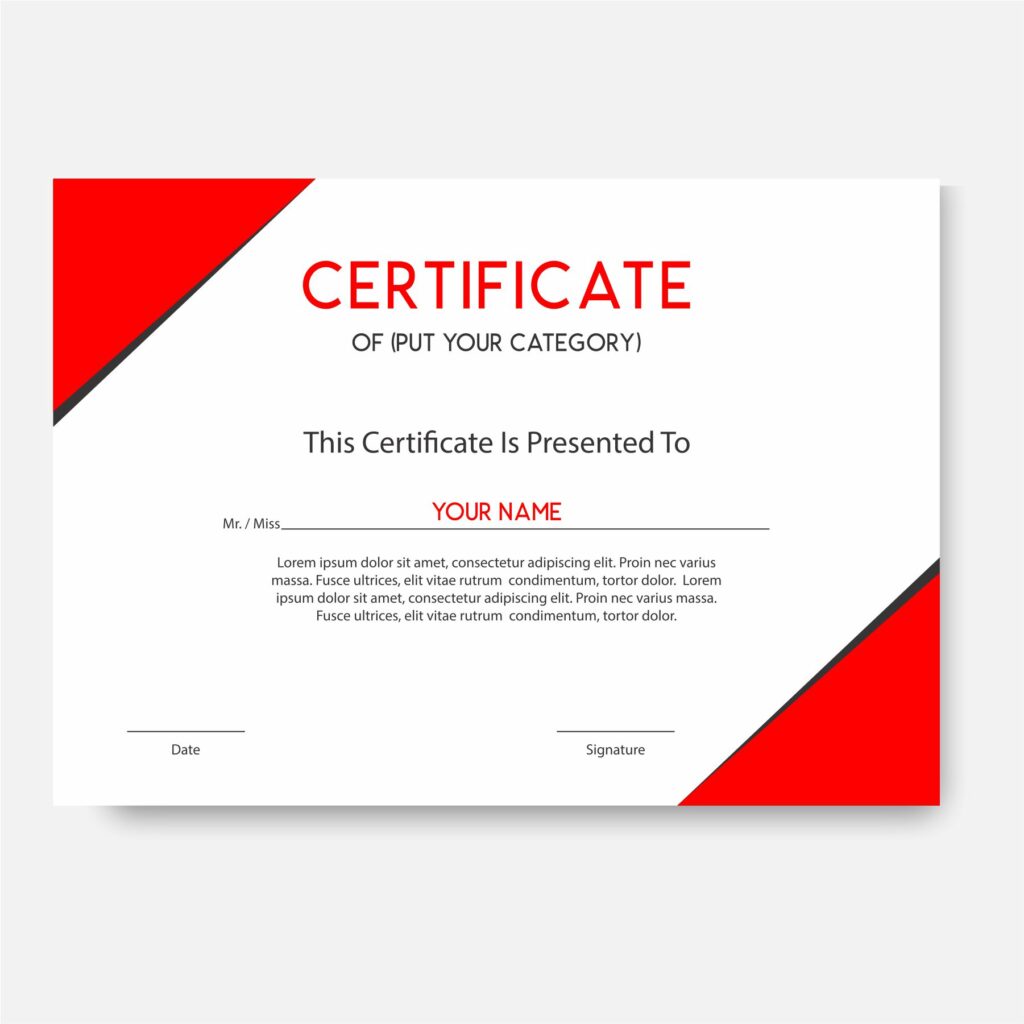 Download Free Certificate Design Template with source files CorelDraw & Illustrator files (.cdr/.ai/.cmx/.eps) from pixllo.com
