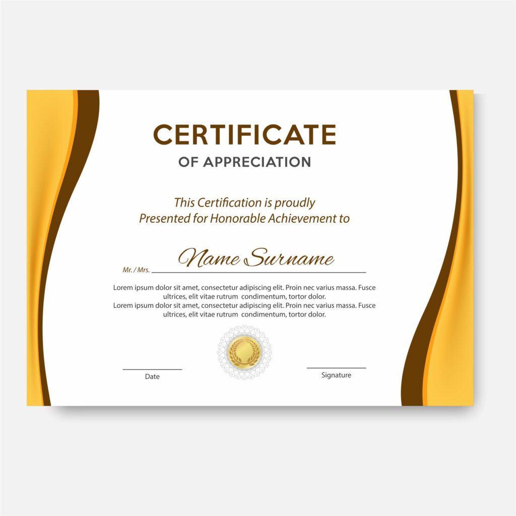 Download Free Certificate of Appreciation Template with source files CorelDraw & Illustrator files (.cdr/.ai/.cmx/.eps) from pixllo.com