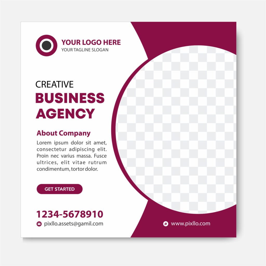Download the Creative Business Agency Social Media Post Template with source files CorelDraw & Illustrator files (.cdr/.ai/.cmx/.eps) from pixllo.com