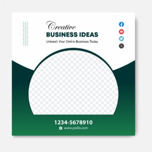 Download the Creative Marketing Social Media Post Template with source files CorelDraw & Illustrator files (.cdr/.ai/.cmx/.eps) from pixllo.com