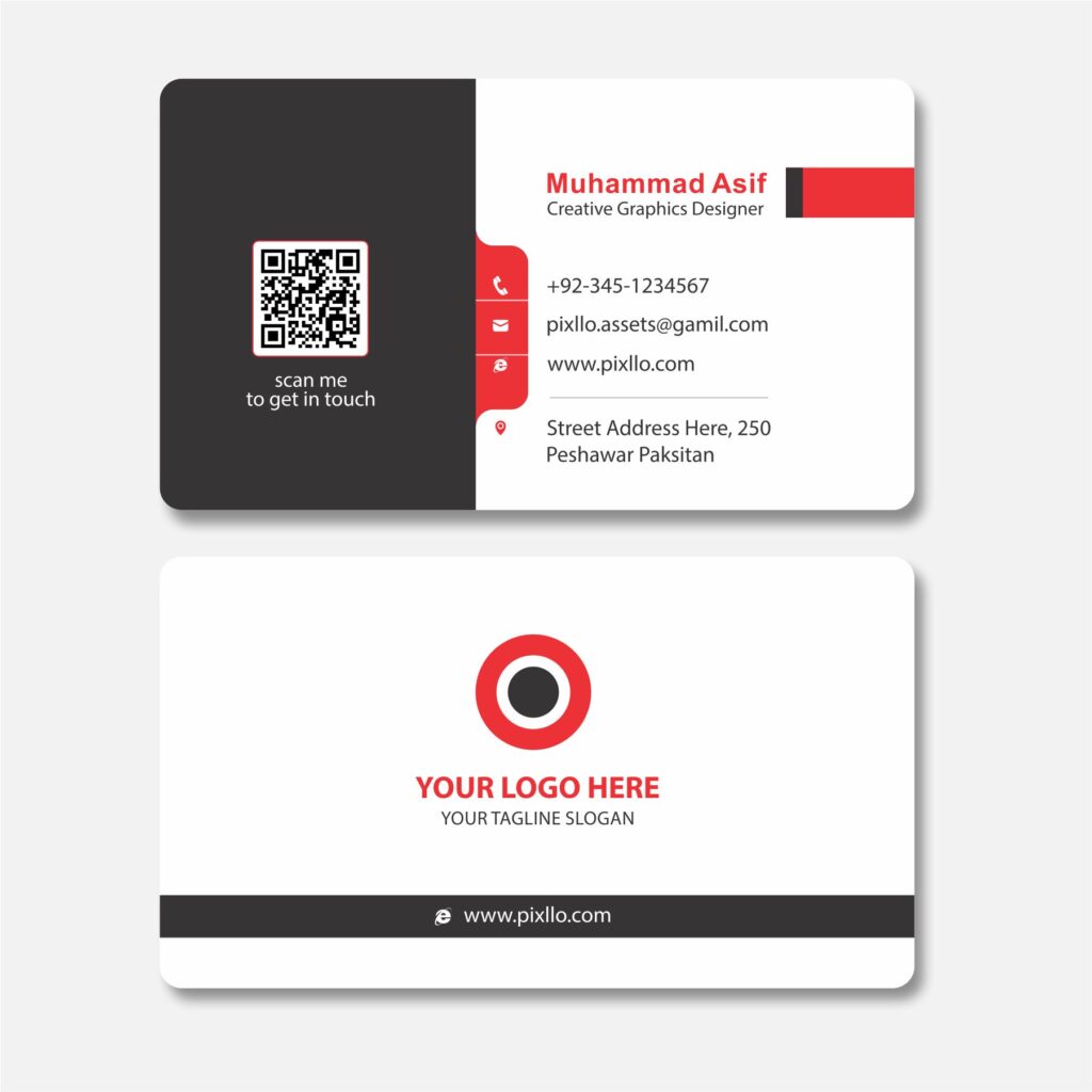 Download the Red & Black Business Card Template with source files CorelDraw & Illustrator files (.cdr/.ai/.cmx/.eps) from pixllo.com